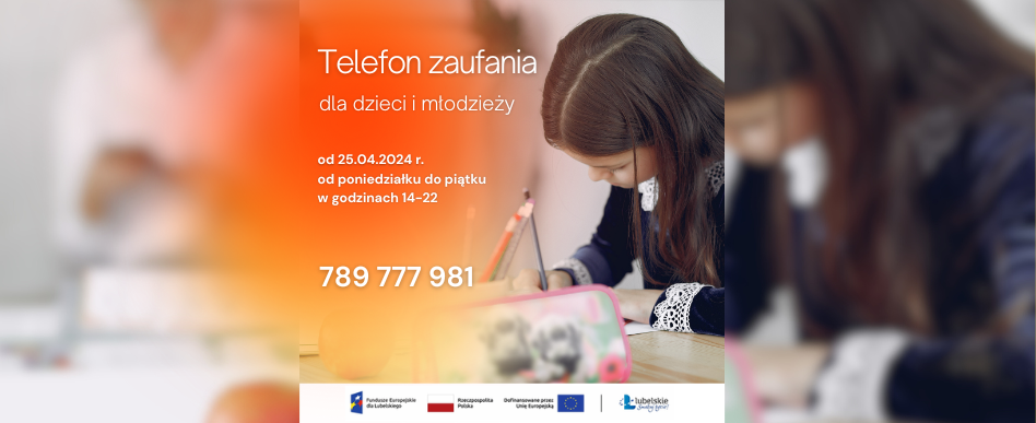 dekoracyjna grafika: telefon zaufania dla dzieci i młodzieży 789 777 981