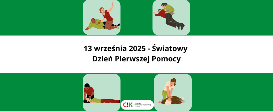 grafika dekoracyjna dotycząca światowego dnia pierwszej pomocy
