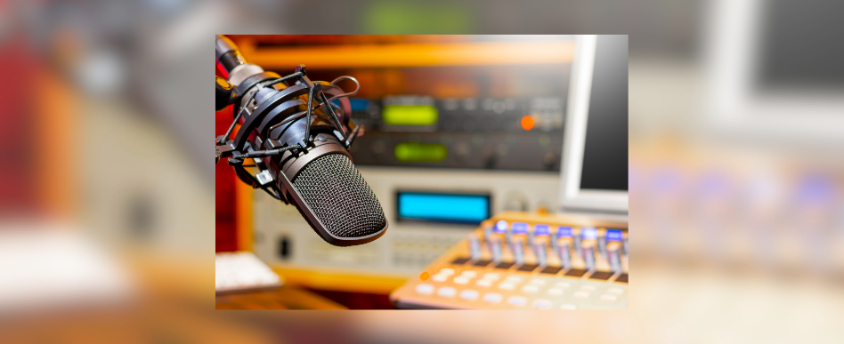 grafika dekoracyjna, wnętrze studia nagraniowego